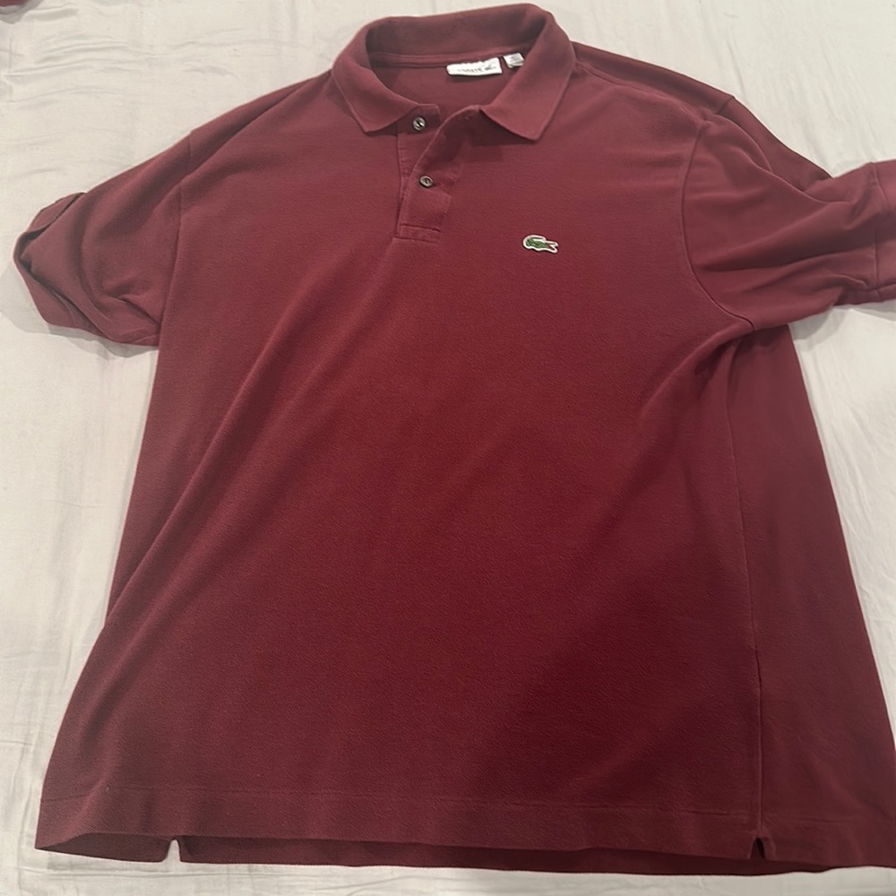 Lacoste men polo red size 7 XXL